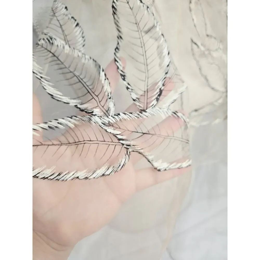 Feather Fringe Wrap Nylon Scarf Ladybug Made ITaly Lace Sheer Grunge Boho